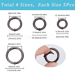 20Pcs 4 Styles Alloy Spring Gate Rings&nbsp;FIND-SP0001-50C