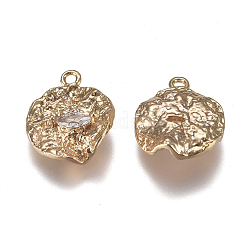 Brass Charms&nbsp;LS-ZIRC-I030-09G