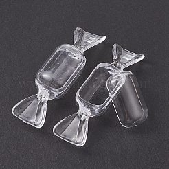 プラスチックビーズ収納ケース  キャンディ  透明  8.7x2.3x2.6cm&nbsp;CON-YW0001-39