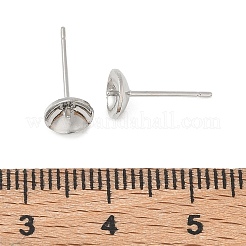 Brass Stud Earring Findings&nbsp;KK-A300-29B-P