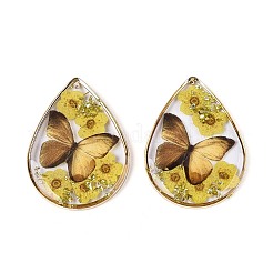 Transparent Epoxy Resin Pendants&nbsp;RESI-T059-20