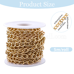 5M Aluminium Twisted Curb Chains&nbsp;CHA-BM0001-01G