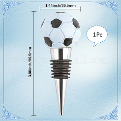 亜鉛合金ワインストッパー  スポーツボール樹脂ボトルストッパー  サッカー  96.5x36.5mm&nbsp;FIND-WH20040-05E