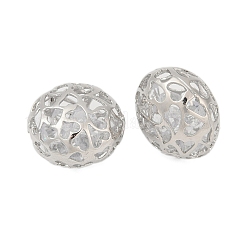 Brass with Clear Cubic Zirconia Pendants&nbsp;KK-G532-24P