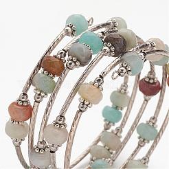 Natural Amazonite Wrap Bracelets&nbsp;BJEW-JB02650-04