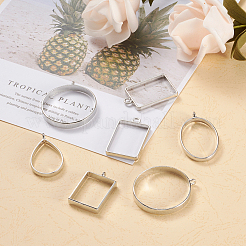 Alloy Open Back Bezel Big Pendants&nbsp;PALLOY-TA0001-26P