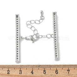 Brass Cubic Zirconia Chain Extender&nbsp;KK-F893-01P