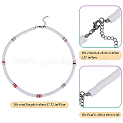 Polymer Clay Heishi Surfer Beaded Necklaces Set&nbsp;NJEW-SW00030