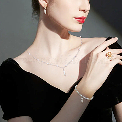 60Pcs 4 Styles Shell Pearl Beaded Pendants&nbsp;PALLOY-GA00044