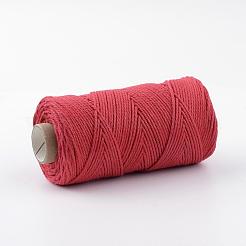 マクラメコットンコード  ツイストコットンロープ  壁掛け用  工芸  ギフト包装  レッド  1.5~2mm  約100ヤード/ロール（300フィート/ロール）&nbsp;YC-R007-02