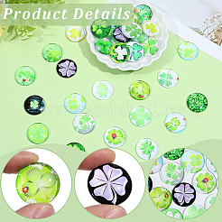 50Pcs Glass Cabochons&nbsp;FIND-SP0005-80