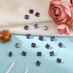 プレシオサ® マキシマ クリスタル ファンシーストーン  チェコクリスタル  435 23 615 四角  デュラフォイル  タンザナイト 20410個  6x6mm&nbsp;X-PRC-FA6-20410