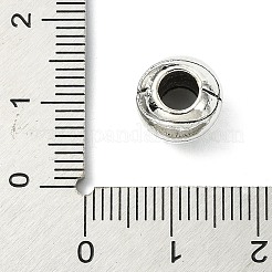 スポーツテーマの合金製ヨーロピアンビーズ  大穴ビーズ  アンティークシルバー  バスケットボール  10.5x9.5mm  穴：4.5mm&nbsp;FIND-G113-07AS-02