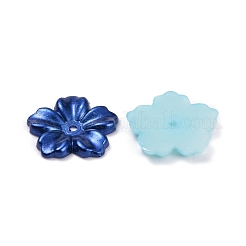 5-Petal ABS Plastic Imitation Pearl Bead Caps&nbsp;SACR-R862-M