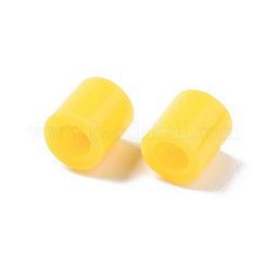 PEアイロンビーズ  DIYのメルティビーズ  チューブ  ゴールド  5x5mm  穴：3mm  約8000個/500g&nbsp;DIY-R013-03