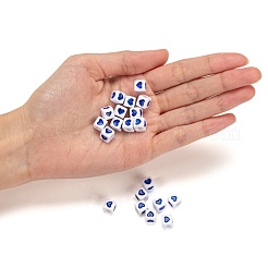 Opaque White Acrylic European Beads&nbsp;OPDL-FS0001-02C