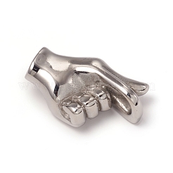 変色しない304ステンレススチールASLペンダント  指の心のジェスチャー  ステンレス鋼色  33.5x22x13mm  穴：6x6mm&nbsp;STAS-I132-03P