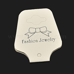 ディスプレイアクセサリー台紙  ネックレスとブレスレットに使用  ちょう結びに  ベージュ  92~95x37~38x0.3mm  穴：2mm&nbsp;X-TOOL-F002-07