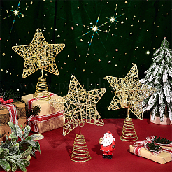 Glitter Iron Christmas Treetop Star Ornament&nbsp;AJEW-WH0031-83