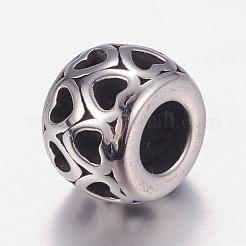 304 Stainless Steel European Beads&nbsp;STAS-P173-021AS