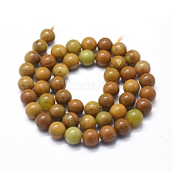 天然石イエローオパールビーズ連売り  ラウンド  8.5mm  穴：1mm  約49個/連  15.75インチ（40cm）&nbsp;G-D0013-62B