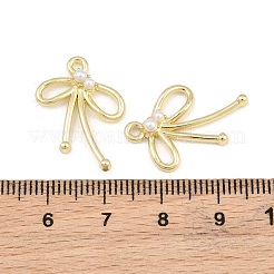 Alloy with ABS Plastic Imitation Pearl Pendants&nbsp;AL-CBA15FB-16G
