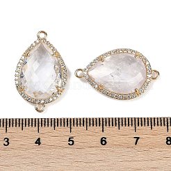 Natural Quartz Crystal Faceted Teardrop Links&nbsp;G-B126-03G-10