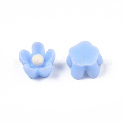 オペーク樹脂カボション  花  ミックスカラー  6x6x3mm&nbsp;CRES-S307-019