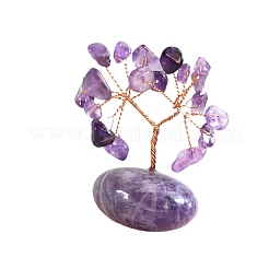 Natural Amethyst Chips Tree of Life Decorations&nbsp;PW-WG94128-01