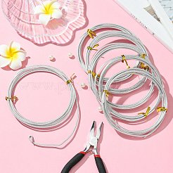 質感のある丸型アルミ線  曲げ可能なメタルクラフトワイヤー  ジュエリーラッピングクラフト＆フローラルワイヤー用  銀  12ゲージ  2mm  2m /ロール（6.5フィート/ロール）&nbsp;AW-R004-2m-01