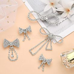 12Pcs 4 Style Crystal Rhinestone Bowknot Lapel Pins&nbsp;JEWB-CA0001-19