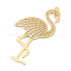 Brass Etched Metal Embellishments Pendants&nbsp;KKC-D001-02KCG