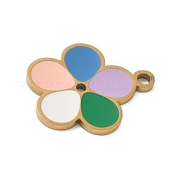 304 Stainless Steel Enamel Pendants&nbsp;STAS-K312-07F-G