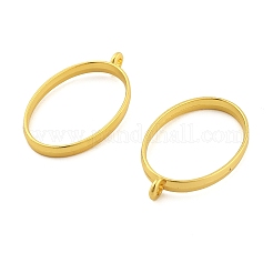 Rack Plating Alloy Oval Open Back Bezel Pendants&nbsp;FIND-XCP0003-19