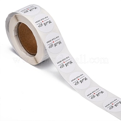 1インチありがとう粘着ラベルステッカー  装飾シールシール  クリスマスプレゼント用  結婚式  パーティー  ホワイト  25mm  500PCS /ロールについて&nbsp;DIY-J002-C03