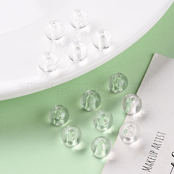 透明なアクリルビーズ  ラウンド  透明  8x7mm  穴：2mm&nbsp;X-MACR-S370-A8mm-205