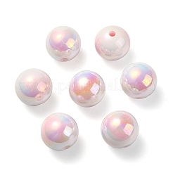UV Plating Rainbow Iridescent Acrylic Beads&nbsp;OACR-F004-09B