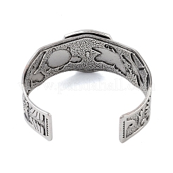 Constellation Alloy Open Cuff Bangles for Women Men&nbsp;BJEW-C064-01AS-01
