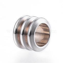 Tarnish Resistant 201 Stainless Steel European Beads&nbsp;STAS-D438-44