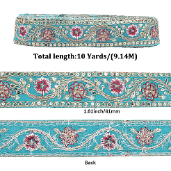 Polyester Embroidery Paillette Ribbon&nbsp;OCOR-WH20003-37A
