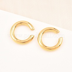 316サージカルステンレスカフイヤリング  C字型  ゴールドカラー  20x3.5mm&nbsp;EJEW-C160-04G