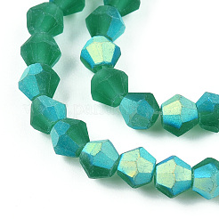 Imitate Austrian Crystal Bicone Frosted Glass Beads Strands&nbsp;EGLA-A039-T3mm-MB10