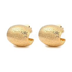 女性用304ステンレススチールスタッドピアス  コラム  18KGP本金メッキ  14x16mm&nbsp;EJEW-M095-04G