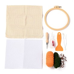 DIY Cotton Cup Mat Punch Needle Kits&nbsp;DIY-K032-40E