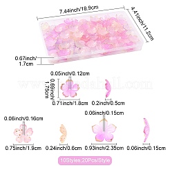 200Pcs 10 Styles Mixed Styles Acrylic Bead Caps&nbsp;OACR-FS0002-51B