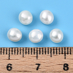 グレード3a 天然養殖淡水真珠ビーズ  片穴  半円形ビーズ  乳白色  5~5.5x3.5~4mm  穴：1mm&nbsp;X-PEAR-N018-3A-5055A