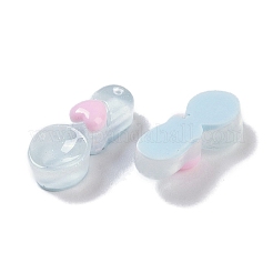 樹脂カボション  グリッターパウダー付き  混合形状  食器  15.5x6.5x5mm&nbsp;RESI-H162-01B