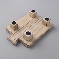 プランターポット用キャンドルナットウッドホルダー  配膳盆  長方形  バリーウッド  220x150x50mm&nbsp;AJEW-WH0038-45