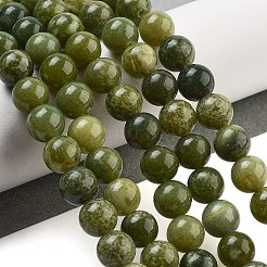 天然カナダ翡翠ビーズ連売り  ラウンド  8~8.5mm  穴：0.8~1mm  約47~48個/連  15.16~15.35インチ（38.5~39cm）&nbsp;G-NH0029-02A