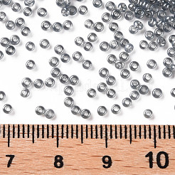 12/0 FGBグレードAラウンドガラスシードビーズ  透明色は光沢の  グレー  12/0  2x1.5mm  穴：0.3mm&nbsp;SEED-Q011-F526